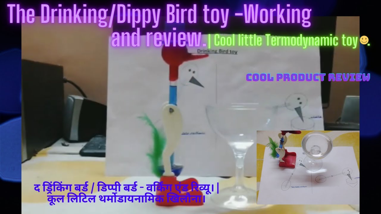 Famous drinking bird, thermodynamic rocking automaton (big size) - Item#  for this drinking bird toy: OISEAU-BUVEUR-2