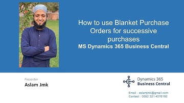 How to use Blanket Purchase Orders for Successive Purchases in Business Centra ?