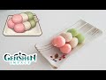 Tricolor Dango Recipe | Genshin Impact Tri-color Dango | Korean Ice Cream Dango