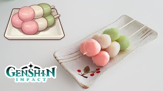 Tricolor Dango Recipe | Genshin Impact Tri-color Dango | Korean Ice Cream Dango