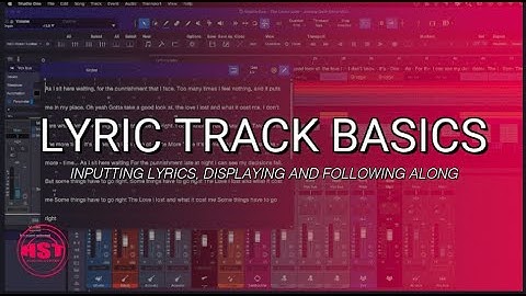 Studio One 6: Lyric Track Basics - Home Studio Trainer