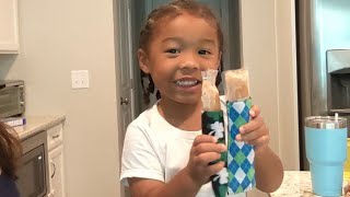 Toddler Helps Mom Make Smoothie Popsicle Review On Disposable Ice Popsicle Bags Miaowoof
