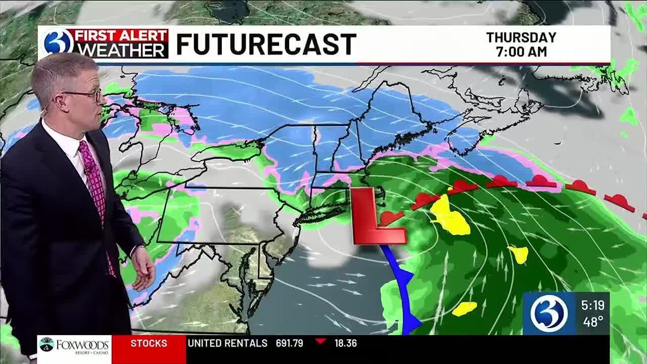 FORECAST: Midweek storm to bring steady/heavier rain, a gusty wind ...
