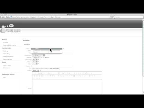 How to.. create category and add article to FLASH BLOG TEMPLATE?