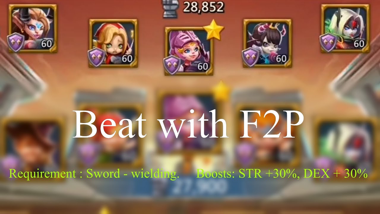 Lords Mobile Colosseum - Defeat Lore Weaver, Witch Doll, Rose Knight, Petite Devil, Black Crow