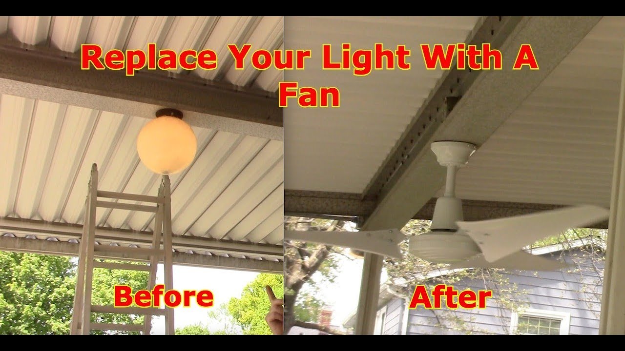 How To Install An Outside Ceiling Fan - YouTube