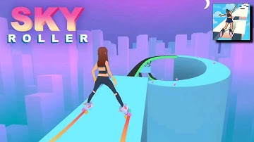 Sky Roller - Rainbow Skating | All Max Level | android gameplay