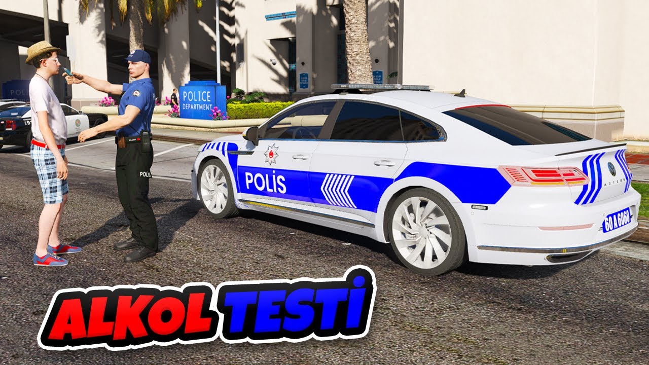 VW Arteon Polis Arabamızla Şehirde Alkol Testi Yapıyoruz - GTA 5