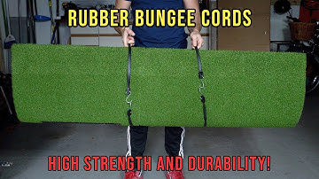 Rugtol EPDM Rubber Bungee Cords with Hooks - Very Strong and Durable