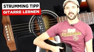 Gitarre lernen: 1 Tipp für den richtigen Anschlag bei Schlagmustern