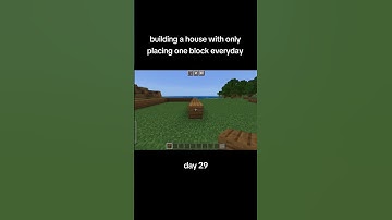 building a house with only placing one block everyday (day 29) #minecraft #minecraftbuilding #mcpe