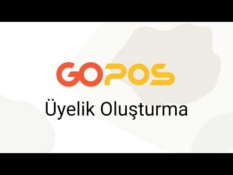 GoPOS Üyelik Oluşturma ve İlk Kayıt