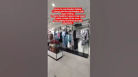 3 rules to follow in folding of merchandise.