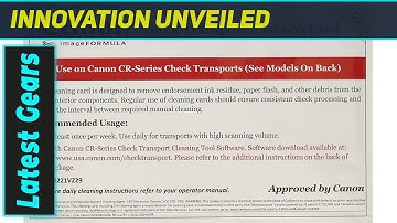 Best Cleaning Cards for Canon CR-Series Check Scanners