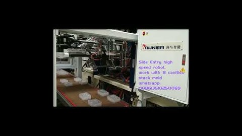 Runma Side Entry High-Speed Robot Work with 8-Cavity Stack Mold