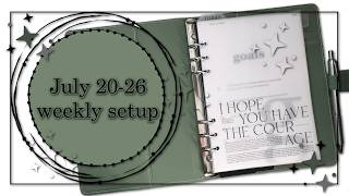 Weekly layout in the Amazon Basic Ring Planner (week 30)