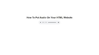 How To Put Audio On Your HTML Website! Put Any Types Of Music! screenshot 3