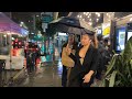 Quiet Rainy Night Walk In Downtown Los Angeles 4K 60fps
