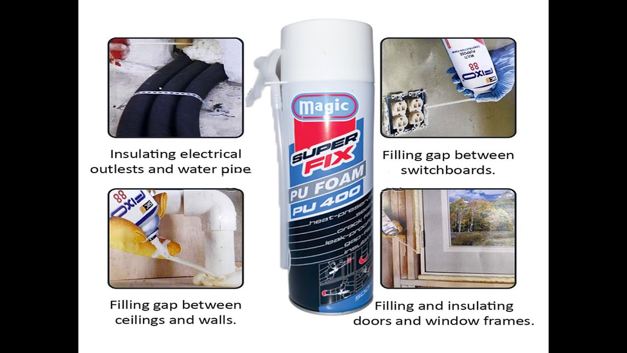 PU FOAM SPRAY Magic Brand For Wall Sealing, Fixing Cracks & Insulation