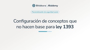Configuración de conceptos que no hacen base para Ley 1393