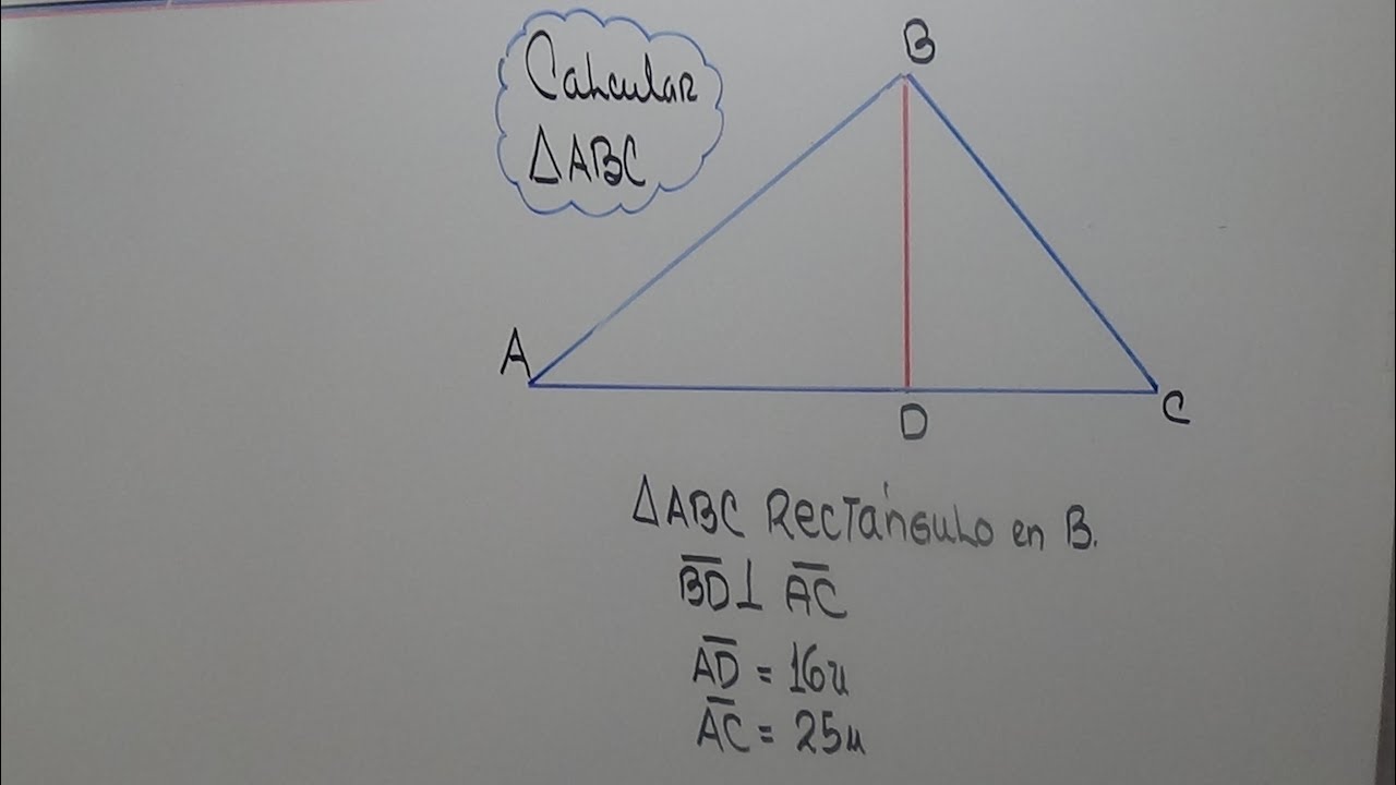 Area De Un Triangulo Rectangulo Teorema De La Altura Youtube