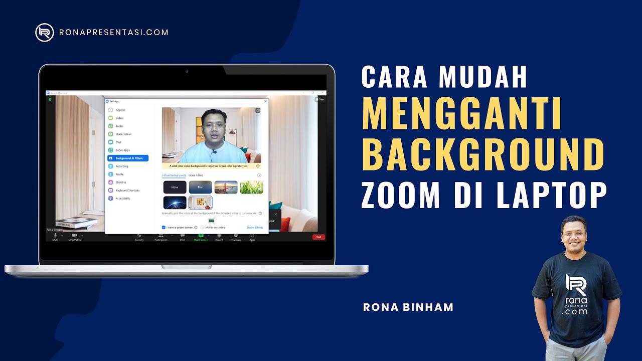 Cara Mengganti Background Zoom di Laptop Agar Tidak Pecah - Rona ...