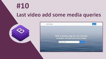 Bootstrap template #10 last video add some media queries to make the web page full responsive