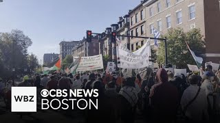 Pro-Palestinian rally halts traffic on Storrow Drive in Boston