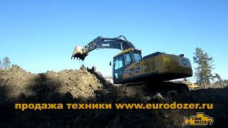 скорость работы John Deere 260 / новый мощный экскаватор в богатой комплектации