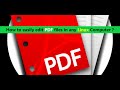 How to easily edit PDF files in any Linux Computer ?