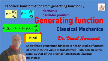 Generating function | L-15 | Classical mechanics