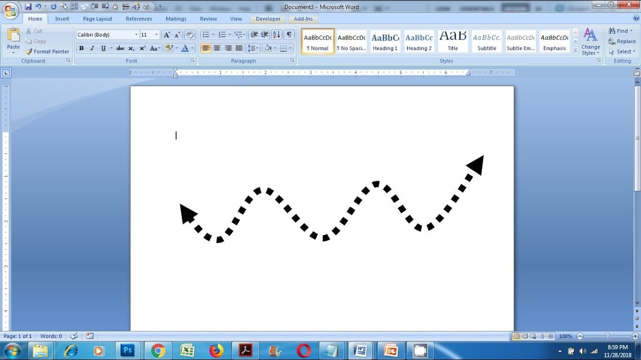 How to make curved line in Word - Microsoft Word Tutorial ...