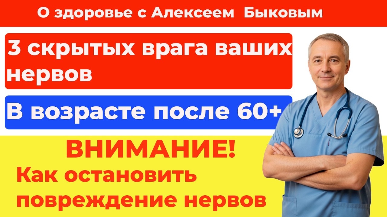 Избавьтесь от покалывания и онемения! Доктор Быков о главных виновниках нейропатии и спасении нервов
