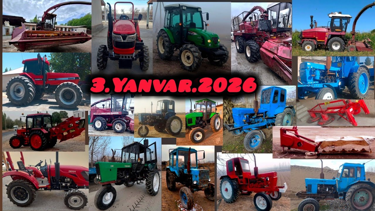 YANGI YIL Traktorlari 3.Yanvar.2026 Belarus Mtz Ttz Ls T28 Magnum Kes-600 Polesya Dongfeng Kasilka.