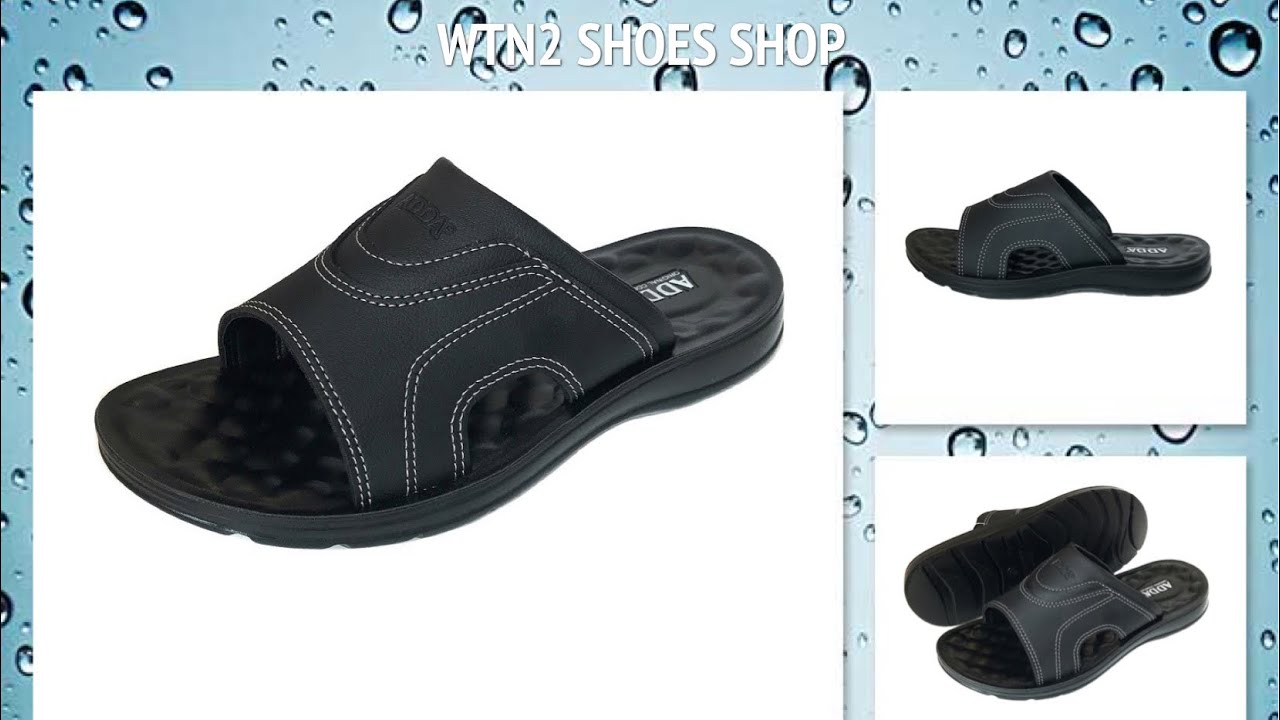 รองเท้าแตะชาย Adda 73801 สีดำ | Line : @INR9953G | WTN2 SHOES SHOP