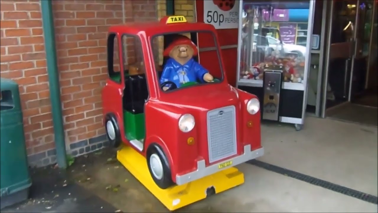 1990s Jolly Roger Coin Operated Taxi Kiddie Ride - Paddington Bear