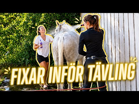 Fixar inför tävling - Hailey sprutar ner hela mig med slangen!!