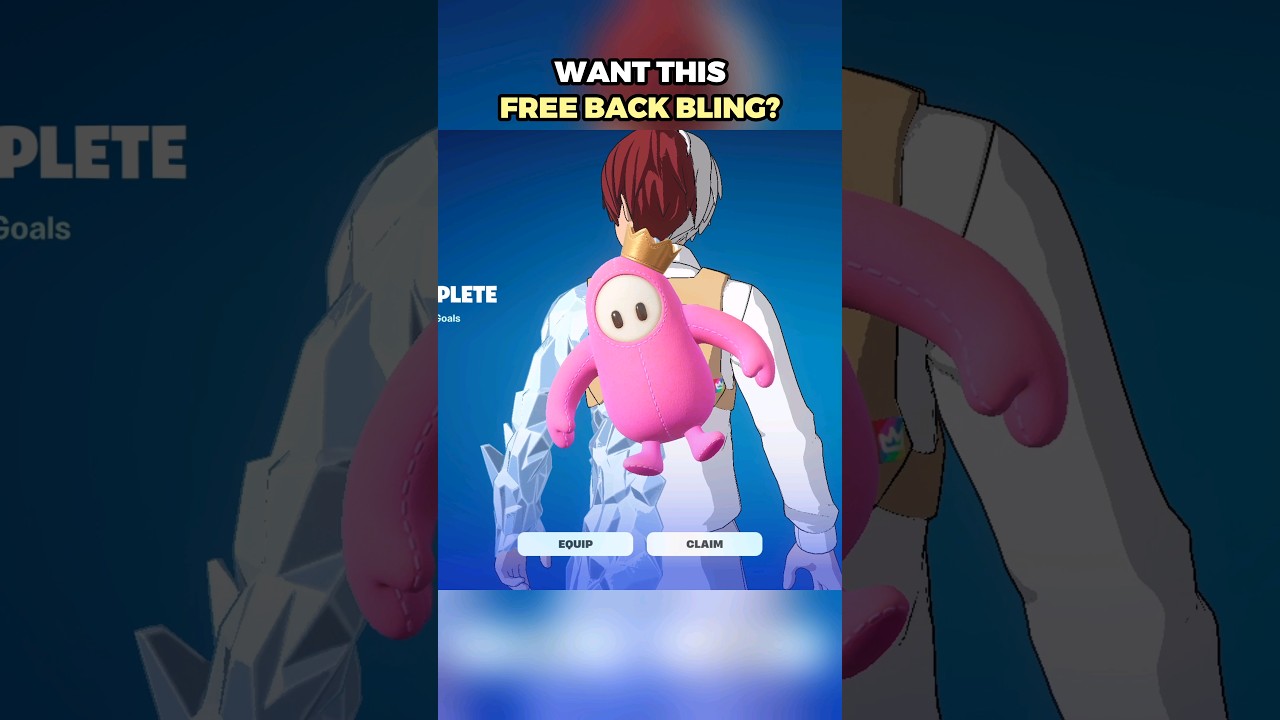 How to Unlock the Fall Guys Pink Plushie Back Bling in Fortnite! 