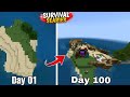 I Survived 100 Days on a Island in Minecraft Survival! (Hindi)💥