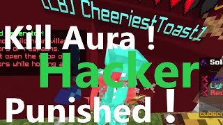 【Solo EggWars Clutch Against Kill Aura Hacker】CubeCraft bedrock minecraft PVP server game play Timer