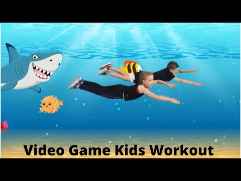 Kids Workout (Video Game Workout) LEVEL UP! A Crocodile Adventure!