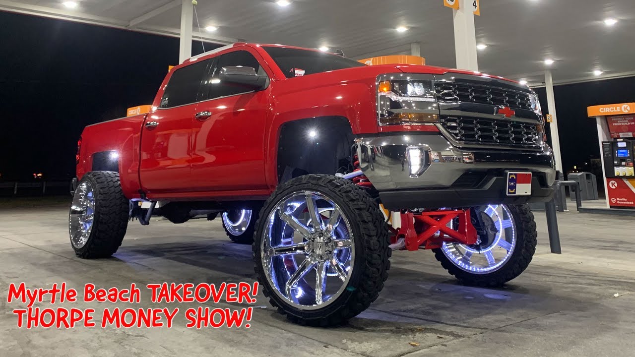 MYRTLE BEACH TAKEOVER VLOG! THORPE MONEY TRUCK SHOW!? SQUATTED TRUCKS