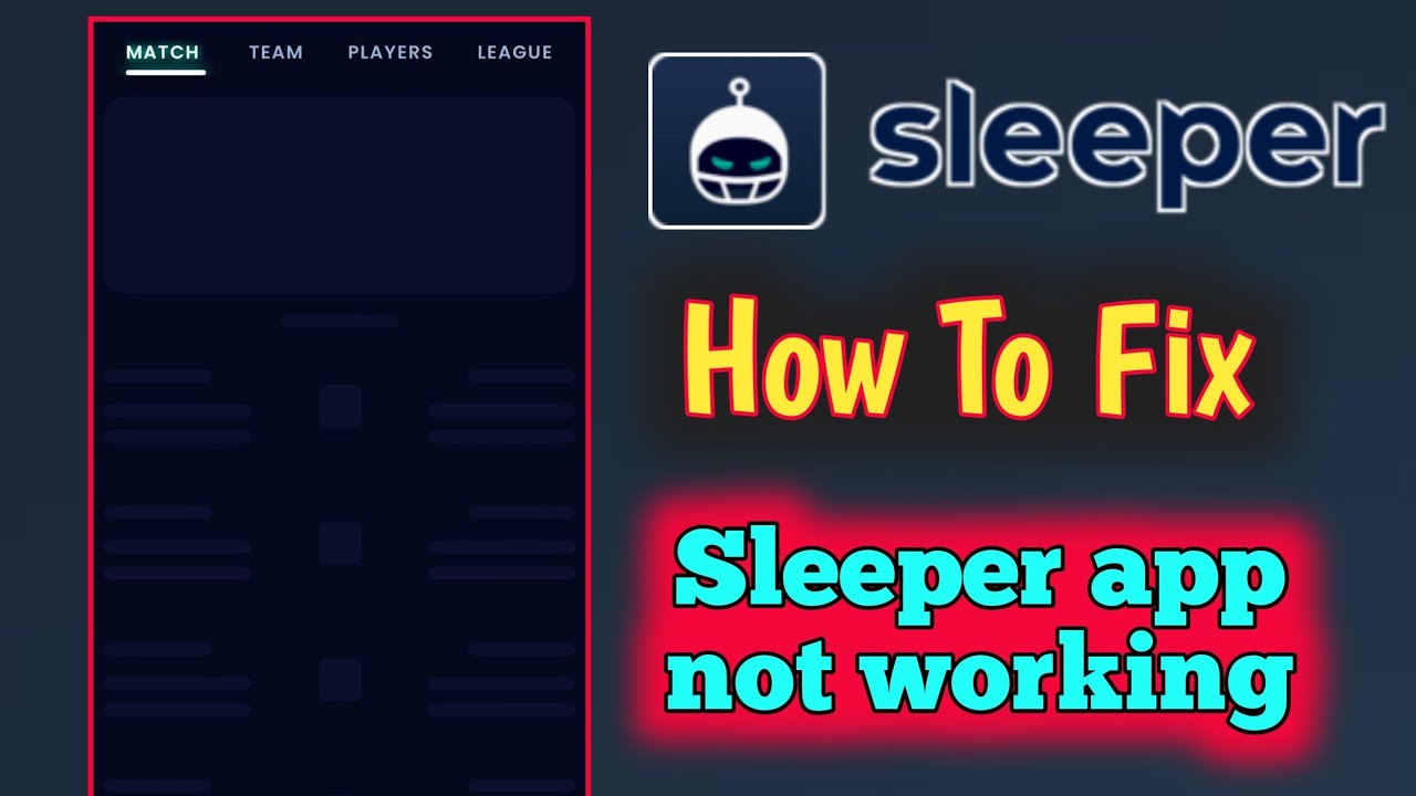 Sleeper app not working | Fix  Error loading team or no team assigned yet  | Sleeper app Server Down
