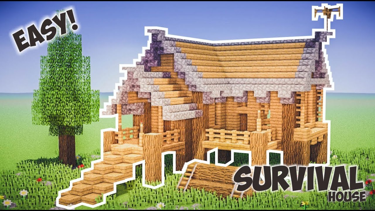 Cara Membuat Rumah Kayu Sederhana Minecraft Medieval 