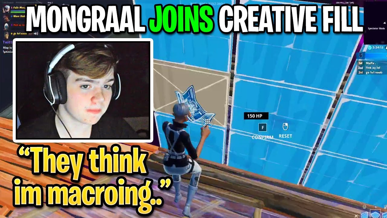 Mongraal joins Random Creative Fill for the First Time Then Shows Off Macro Edits (Fortnite)