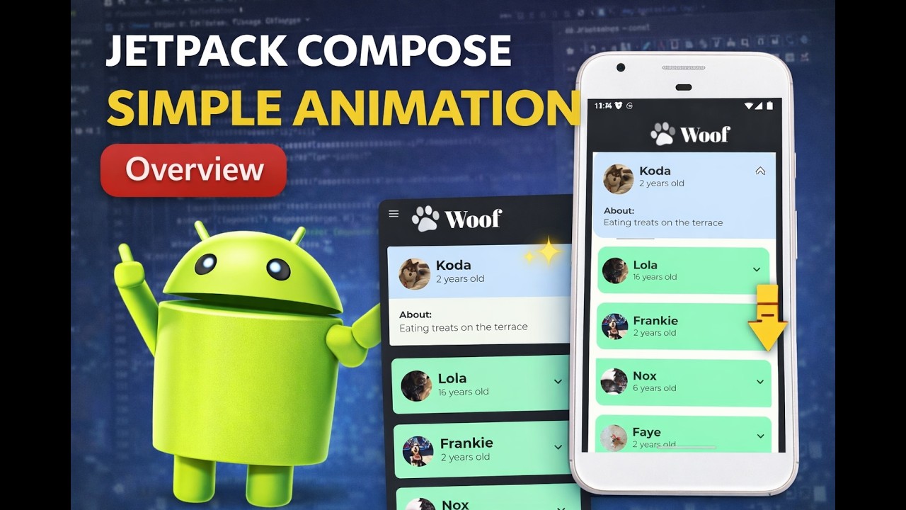 Simple Animations in Jetpack Compose | Woof App Overview - YouTube