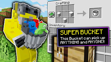 Minecraft Manhunt, But Buckets Can Hold Anything...