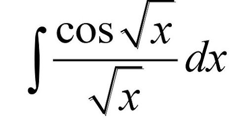 Solve ∫ cos(√x)/√x dx | u-Substitution