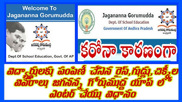How to enter Distributed Rice,eggs,Chikki Details in Jagananna gorumudda App