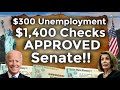 APPROVED IN SENATE!! UNEMPLOYMENT BENEFITS EXTENSION UPDATE PUA PEUC FPUC STATE BOOST PASSED BILL